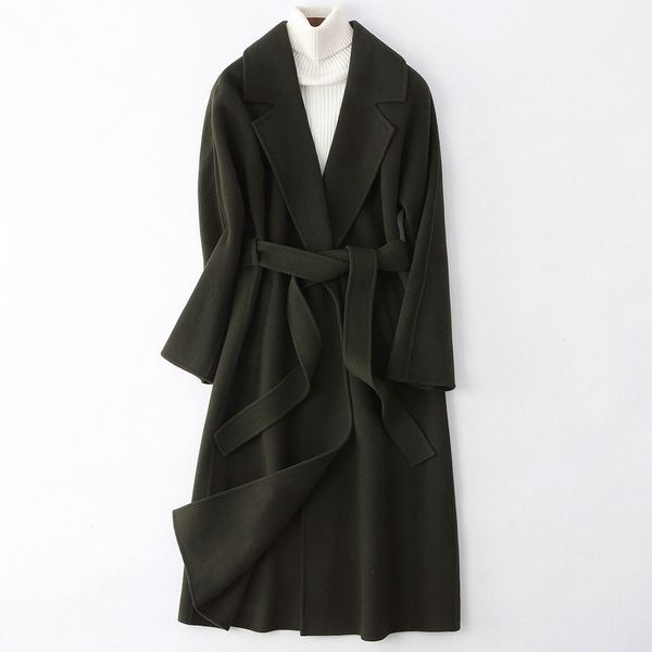 new pure-color fashionable small fresh wool overcoat woman, Black
new pure-color fashionable small fresh wool overcoat woman, Black