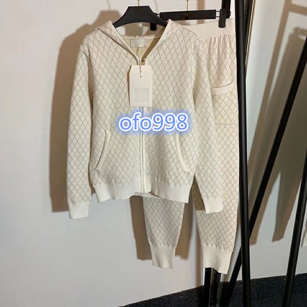 high end women girls pants suit coat lingge long sleeve hooded collar zippered knit jacket and bundle pants trouser suit two colors, White
high end women girls pants suit coat lingge long sleeve hooded collar zippered knit jacket and bundle pants trouser suit two colors, White