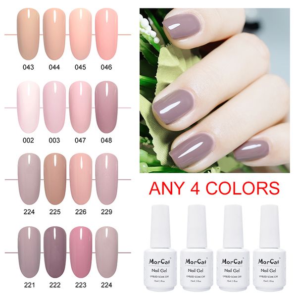 morcat 4pcs nail gel polish 15ml nude series color lacquer gel uv soak off nail polish semi permanent uv varnish art, Red;pink
morcat 4pcs nail gel polish 15ml nude series color lacquer gel uv soak off nail polish semi permanent uv varnish art, Red;pink