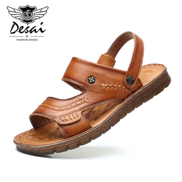 summer new men's genuine leather sandals breathable beach shoes men cow leather fashion outdoor sandals tendons bottom, Black
summer new men's genuine leather sandals breathable beach shoes men cow leather fashion outdoor sandals tendons bottom, Black
