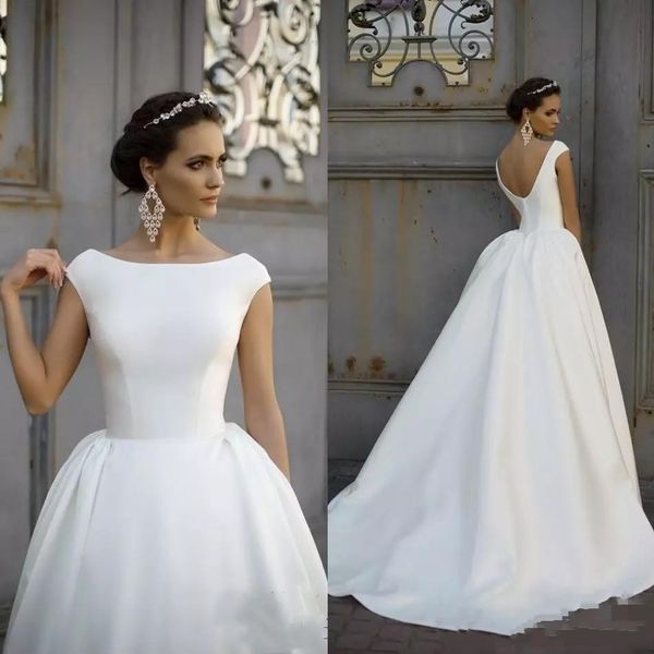 Milla Nova Simple White New Arrival Wedding Dresses Bateau Neck Floor Length Backless Wedding Dress Bridal Gowns Custom Made CF
Milla Nova Simple White New Arrival Wedding Dresses Bateau Neck Floor Length Backless Wedding Dress Bridal Gowns Custom Made CF