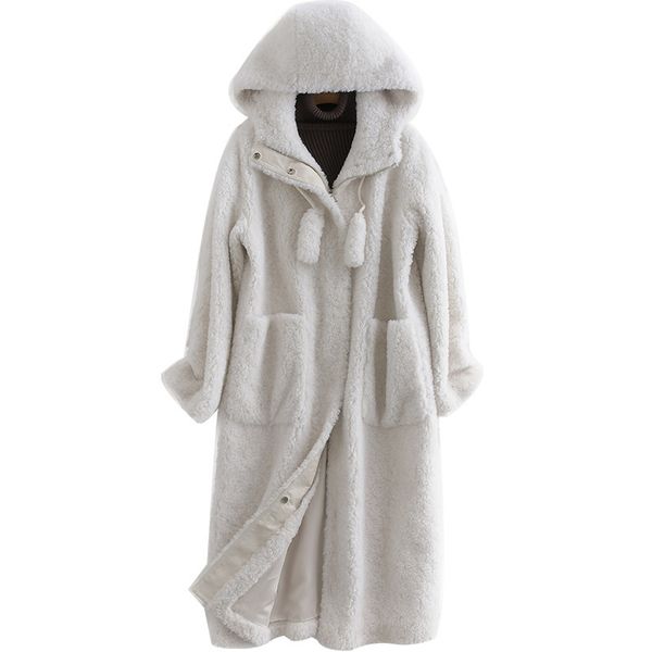 real fur coat 100% wool jacket autumn winter coat women clothes korean elegant sheep shearling fur hooded long coats zt822, Black
real fur coat 100% wool jacket autumn winter coat women clothes korean elegant sheep shearling fur hooded long coats zt822, Black