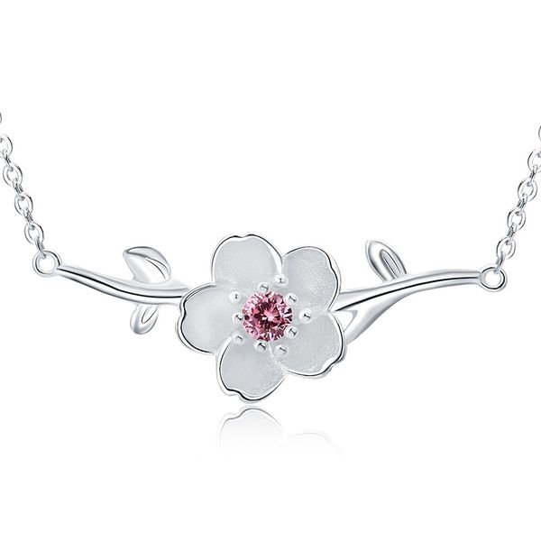 elegant cherry flower shiny crystal 925 sterling silver female pendant necklaces jewelry women gift short chains no fade, Golden;silver
elegant cherry flower shiny crystal 925 sterling silver female pendant necklaces jewelry women gift short chains no fade, Golden;silver