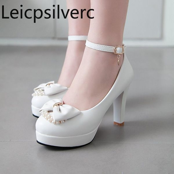pumps spring and autumn new round head shallow mouth buckle butterfly knot string bead high heel women's shoes plus size 34-43, Black
pumps spring and autumn new round head shallow mouth buckle butterfly knot string bead high heel women's shoes plus size 34-43, Black