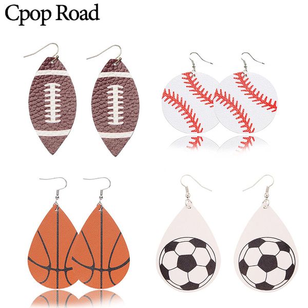 cpop ball faux leather earrings for women baseball basketball football pattern fashion drop earrings jewelry female sports accessories gift, Silver
cpop ball faux leather earrings for women baseball basketball football pattern fashion drop earrings jewelry female sports accessories gift, Silver