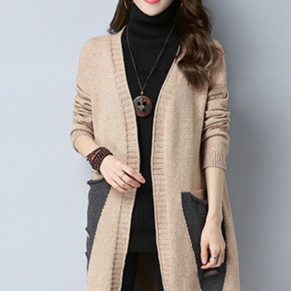 winter cardigan casual loose women sweater big pocket 2019 colorful sweater jumper knit khaki long cardigan, White
winter cardigan casual loose women sweater big pocket 2019 colorful sweater jumper knit khaki long cardigan, White