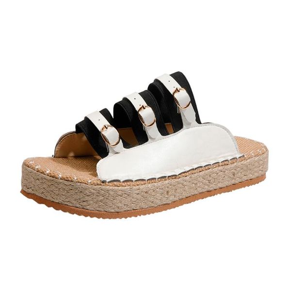 women casual summer flat beach slippers women's platform casual shoes ankle buckle strap open toe beach slippers round toe, Black
women casual summer flat beach slippers women's platform casual shoes ankle buckle strap open toe beach slippers round toe, Black