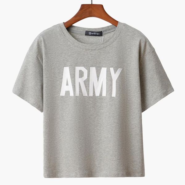 casual women tshirt summer style army green t shirts harajuku loose casual letter print female cotton t-shirt quality, White
casual women tshirt summer style army green t shirts harajuku loose casual letter print female cotton t-shirt quality, White