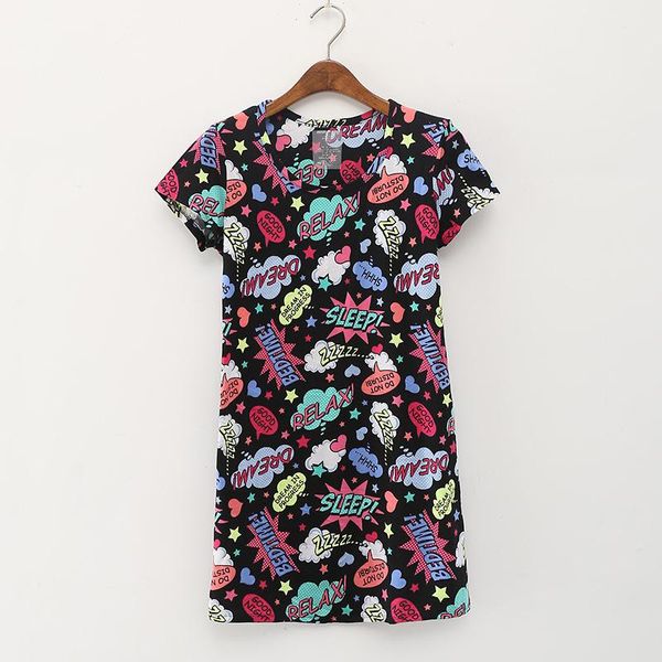 cwoman fashion women's wear knee length nightdress knitted cotton lovely women's short sleeve nightdress summer style fattening ho, Black;red
cwoman fashion women's wear knee length nightdress knitted cotton lovely women's short sleeve nightdress summer style fattening ho, Black;red