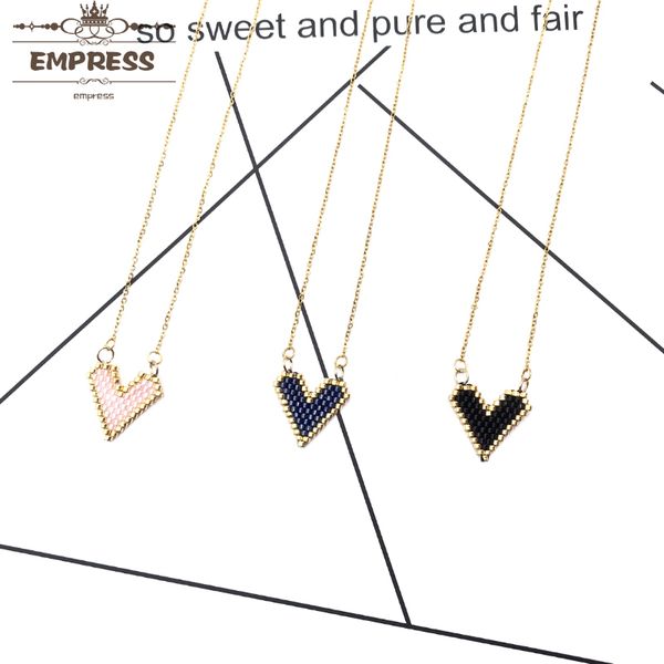 2018 empress new fashion ins sweet big heart woman boho necklace handmade imported miyuki glass beads crystal thin chain choker, Silver
2018 empress new fashion ins sweet big heart woman boho necklace handmade imported miyuki glass beads crystal thin chain choker, Silver