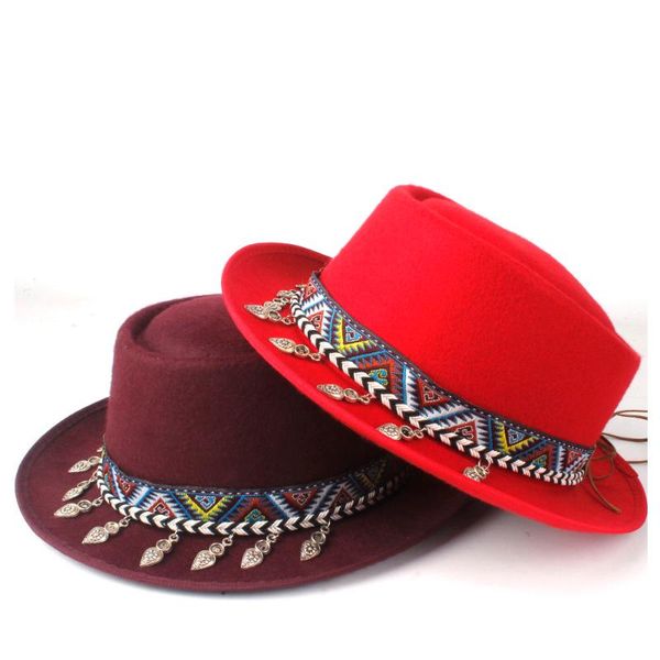 2020 men women pork pie hat with tassel ribbon trilby hat outdoor travel casual fedora lady flat size 58cm, Blue;gray
2020 men women pork pie hat with tassel ribbon trilby hat outdoor travel casual fedora lady flat size 58cm, Blue;gray