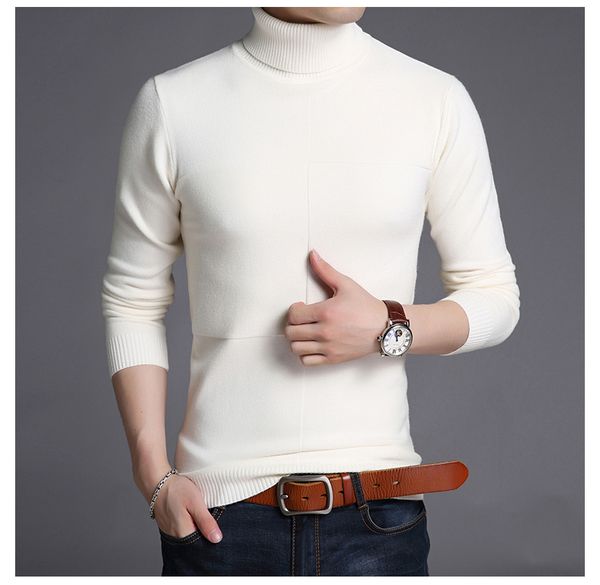 men high lapel long sleeve knitted sweater male winter slim thick warm fashion sweaters 1047, White;black
men high lapel long sleeve knitted sweater male winter slim thick warm fashion sweaters 1047, White;black