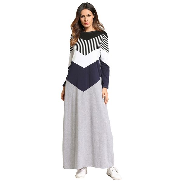 женщины цвет блок платья urban casual тенниска платье с длинным рукавом stripes лоскутная сыпучие мусульманское длинное платье, Black;gray
женщины цвет блок платья urban casual тенниска платье с длинным рукавом stripes лоскутная сыпучие мусульманское длинное платье, Black;gray