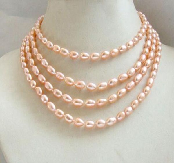 48 inch genuine cultivated natural rice freshwater pearl necklace sweater chain 5-8mm coat please, color choice, Silver
48 inch genuine cultivated natural rice freshwater pearl necklace sweater chain 5-8mm coat please, color choice, Silver