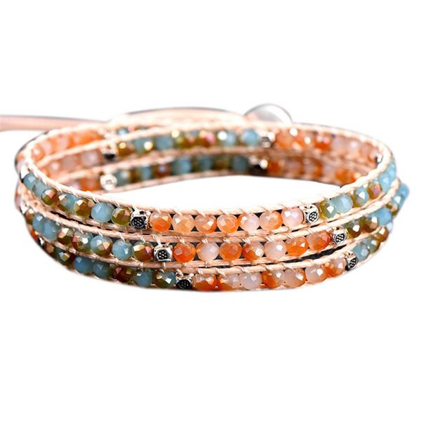new diy beaded braided bracelet colored glass bead wrap leather women charming bracelets lady jewelry, Black
new diy beaded braided bracelet colored glass bead wrap leather women charming bracelets lady jewelry, Black
