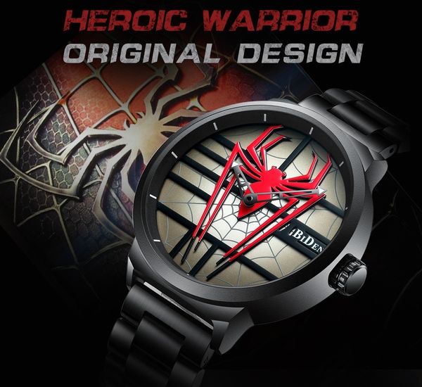 brand biden quartz watch 2019 sport spider men personality wristwatch 30m waterproof christmas gift watch, Slivery;brown
brand biden quartz watch 2019 sport spider men personality wristwatch 30m waterproof christmas gift watch, Slivery;brown