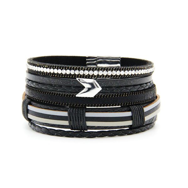 2020 genuine leather bracelet for women & men stainless steel buckle multilayer wrap bohemian style bangle jewelry couple gift, Golden;silver
2020 genuine leather bracelet for women & men stainless steel buckle multilayer wrap bohemian style bangle jewelry couple gift, Golden;silver