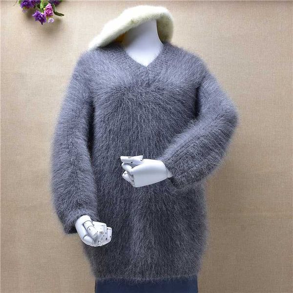 ladies women fashion thick warm v-neck striped mink cashmere seven sleeved pullover winter angora hair jumper pull, White;black
ladies women fashion thick warm v-neck striped mink cashmere seven sleeved pullover winter angora hair jumper pull, White;black