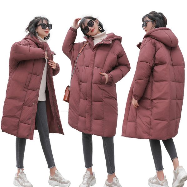 women's down cotton coat 2018 new winter fashion medium long hooded long sleeve solid color large size women cotton coat nuw312, Black
women's down cotton coat 2018 new winter fashion medium long hooded long sleeve solid color large size women cotton coat nuw312, Black