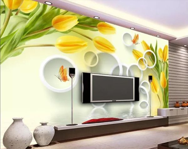 fantasy yellow tulip reflection 3d stereo tv background wall modern wallpaper for living room
fantasy yellow tulip reflection 3d stereo tv background wall modern wallpaper for living room