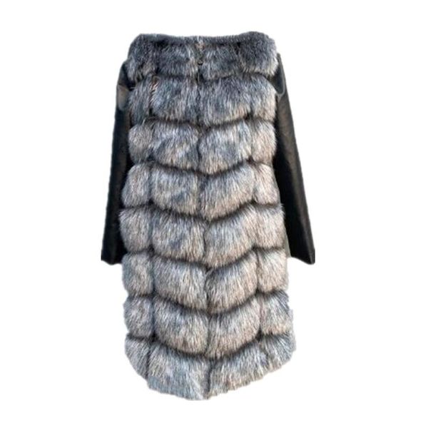 90cm winter fur jacket outwear new arrival warm women faux fur coat with pu sleeve high imitation jacket outerwear, Black
90cm winter fur jacket outwear new arrival warm women faux fur coat with pu sleeve high imitation jacket outerwear, Black