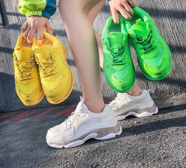 2019 luxury fashion platform sneakers for women chunky causal old dad shoes triple s thick sole ladies jelly shoe laces chaussures femme t07, Black
2019 luxury fashion platform sneakers for women chunky causal old dad shoes triple s thick sole ladies jelly shoe laces chaussures femme t07, Black