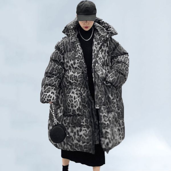 2019 leopard winter women's down jacket oversized hooded women winter jacket thickened long parka coat women manteau femme hiver, Black
2019 leopard winter women's down jacket oversized hooded women winter jacket thickened long parka coat women manteau femme hiver, Black