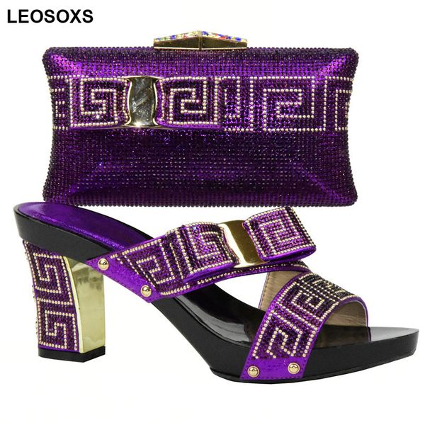new purple color matching women shoes and bag set decorated with rhinestone nigerian party shoes and bag set italy, Black
new purple color matching women shoes and bag set decorated with rhinestone nigerian party shoes and bag set italy, Black