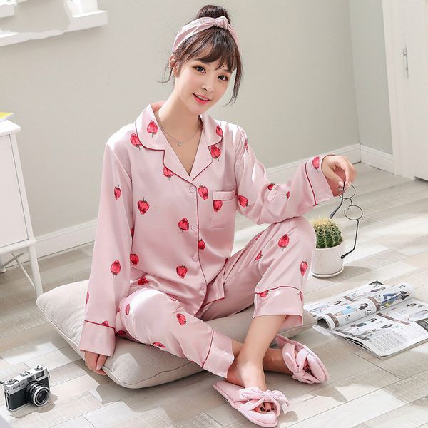 pink printing women pajamas set sweet lady 2 pcs shirt&pants stain silky 2pcs sleepwear nightwear female casual home clothes, Black;red
pink printing women pajamas set sweet lady 2 pcs shirt&pants stain silky 2pcs sleepwear nightwear female casual home clothes, Black;red