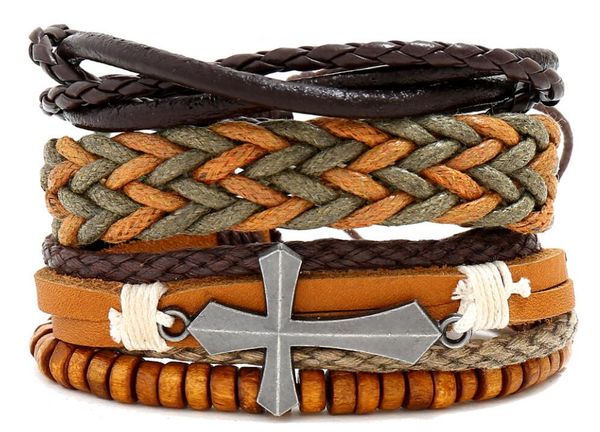 100% genuine leather bracelet diy cross yellow wood bead wax rope men's combination suit bracelet size can be adjusted 3styles/1set, Black
100% genuine leather bracelet diy cross yellow wood bead wax rope men's combination suit bracelet size can be adjusted 3styles/1set, Black