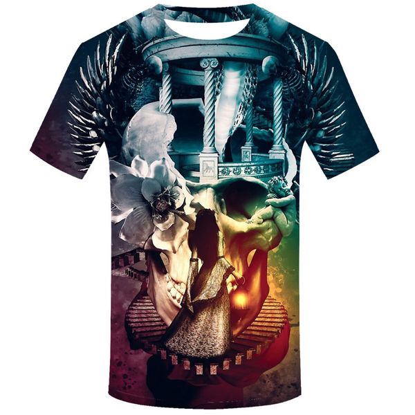 2019 summer new brand t shirts men skull print beautiful women t shirts 3d print gothic shirt mens clothing casual shirt, White;black
2019 summer new brand t shirts men skull print beautiful women t shirts 3d print gothic shirt mens clothing casual shirt, White;black
