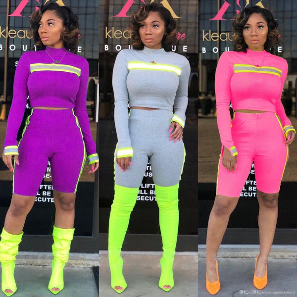 fashion designer women reflective ribbon strip 2pcs shorts suits summer solid color casual clothing fashion female tracksuit, Gray
fashion designer women reflective ribbon strip 2pcs shorts suits summer solid color casual clothing fashion female tracksuit, Gray
