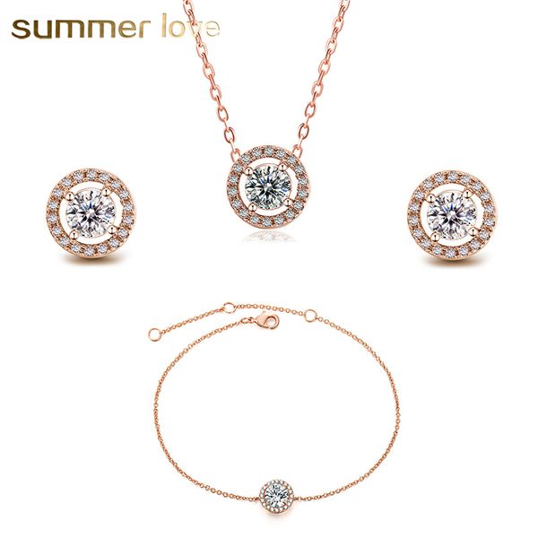 2019 zircon round rose gold silver charm necklace bracelet earring jewelry set for wedding women girls natural crystal cz earring
2019 zircon round rose gold silver charm necklace bracelet earring jewelry set for wedding women girls natural crystal cz earring