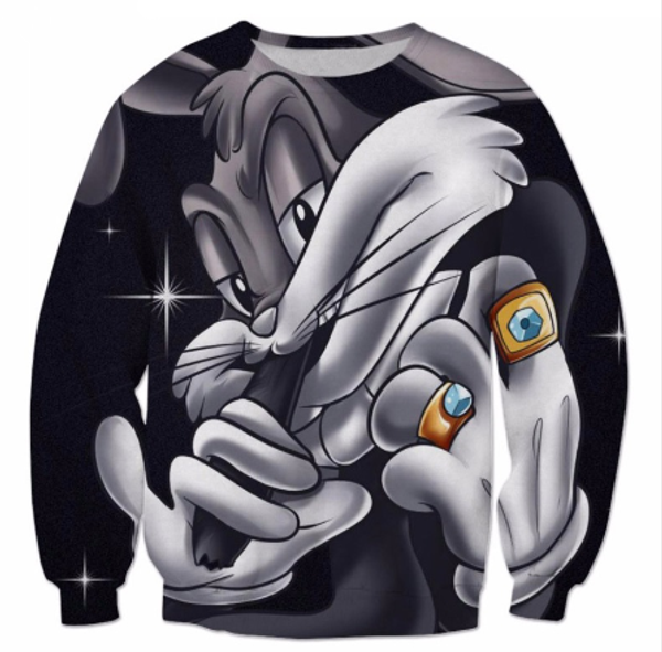 новые забавный мультфильм ошибки кролик looney tunes толстовка 3d печати одежда женщины мужчины unisxe повседневная верхняя одежда пуловеры, Black
новые забавный мультфильм ошибки кролик looney tunes толстовка 3d печати одежда женщины мужчины unisxe повседневная верхняя одежда пуловеры, Black