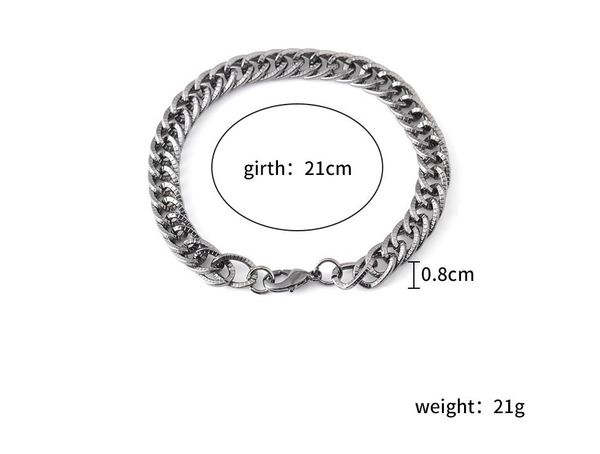new fashion trend in europe and america hip-hop personality accessories bracelet whip chain stainless steel bracelet ornaments, Black
new fashion trend in europe and america hip-hop personality accessories bracelet whip chain stainless steel bracelet ornaments, Black
