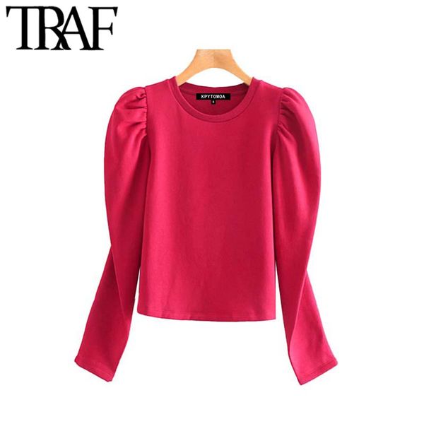 traf women stylish basic cropped sweatshirt vintage fashion o neck puff sleeve short style office wear pullovers chic, Black
traf women stylish basic cropped sweatshirt vintage fashion o neck puff sleeve short style office wear pullovers chic, Black