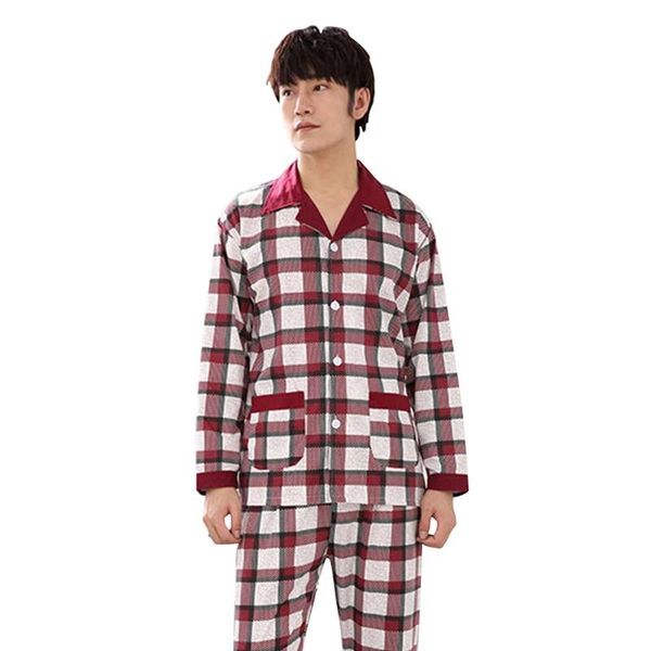 2pcs autumn winter cotton pajama set delicate design cardigan men superb craftsmanship long sleeve casual home wear, Black;brown
2pcs autumn winter cotton pajama set delicate design cardigan men superb craftsmanship long sleeve casual home wear, Black;brown