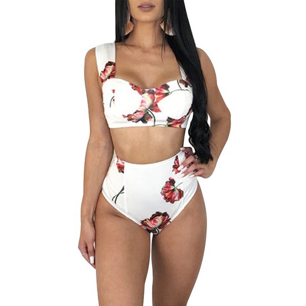 arrivalsummer women fashion flower printed high waist concise steel prop gathered high waist bikinis set beach vacat
arrivalsummer women fashion flower printed high waist concise steel prop gathered high waist bikinis set beach vacat
