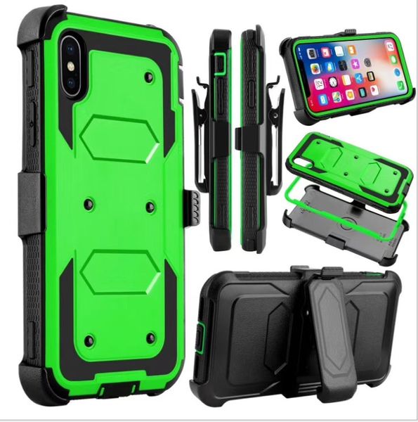 

for iphone 11 5.8 6.1 6.5 6 7 8 plus x xs max xr heavy duty shockproof holster swivel belt clip rotatable kickstand defender cover case