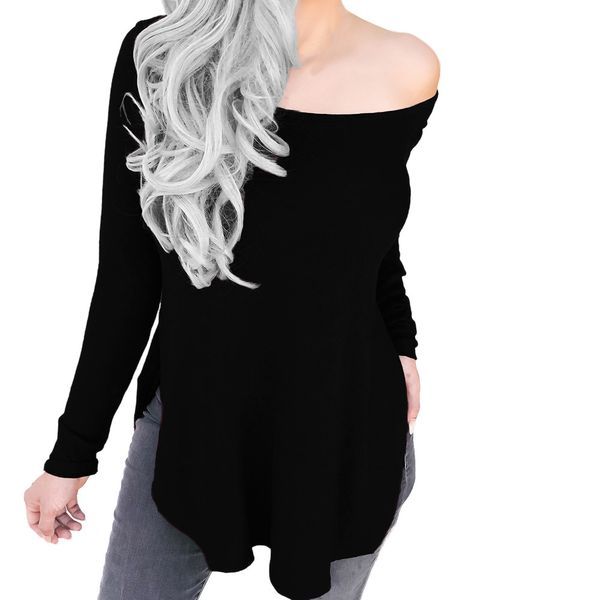 2019 fashion women's high-quality fashion women long sleeve solid strapless cold shoulder knitted, White
2019 fashion women's high-quality fashion women long sleeve solid strapless cold shoulder knitted, White