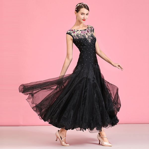 black ballroom dance dress for women waltz standard dance foxtrot tango performance clothing ladies competition dresses dc3556, Black;red
black ballroom dance dress for women waltz standard dance foxtrot tango performance clothing ladies competition dresses dc3556, Black;red