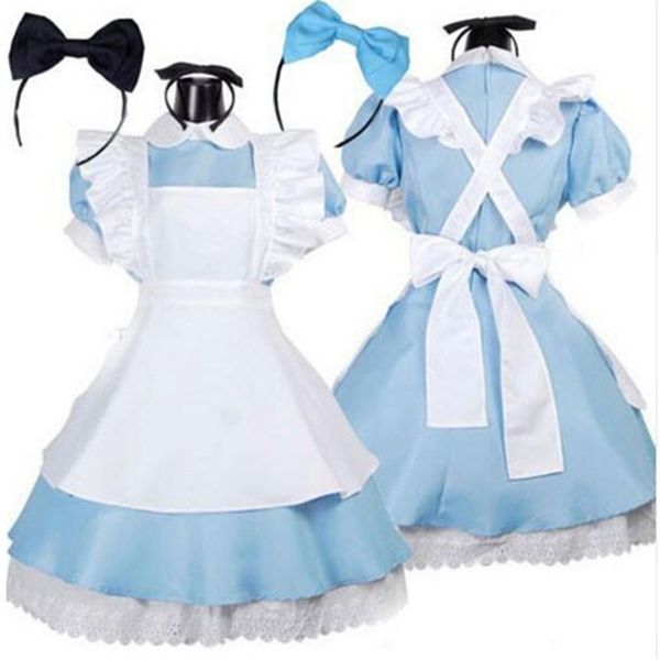 alice in wonderland costume lolita dress maid cosplay fantasia carnival halloween costumes for women with hairpin, Black;red
alice in wonderland costume lolita dress maid cosplay fantasia carnival halloween costumes for women with hairpin, Black;red