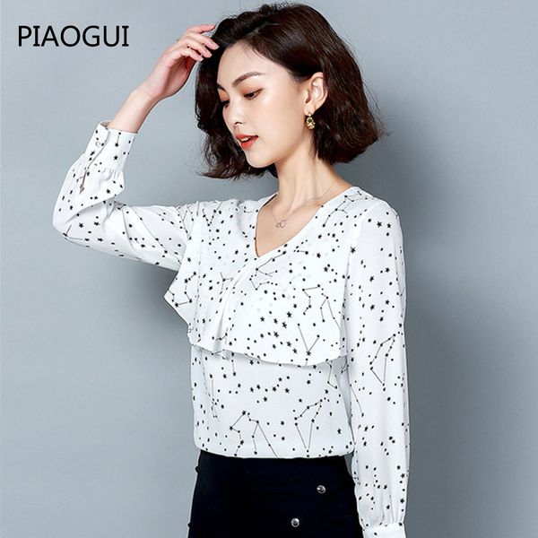 printing chiffon blouse shirt womens v-neck long sleeve 2019 spring elegant ruffles white black women shirts blouses
printing chiffon blouse shirt womens v-neck long sleeve 2019 spring elegant ruffles white black women shirts blouses