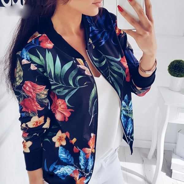 women designer coat ladies jacket women coat floral print zipper up jacket casual long sleeve outwear women basic jacket bomber famale, Black;brown
women designer coat ladies jacket women coat floral print zipper up jacket casual long sleeve outwear women basic jacket bomber famale, Black;brown