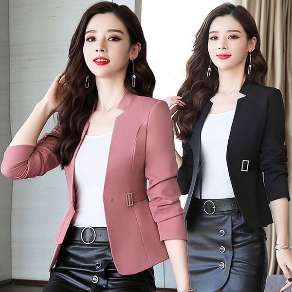 2020 spring and autumn new short women's blazer slim professional wear one button women suit jacket fashion wild coat female, White;black
2020 spring and autumn new short women's blazer slim professional wear one button women suit jacket fashion wild coat female, White;black