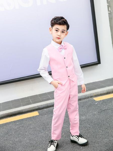 yuanlu boys suits blazer formal costume 4pcs (vest+shirt+pants+tie) for wedding party piano boys dress slim fit pink kids suits, Black
yuanlu boys suits blazer formal costume 4pcs (vest+shirt+pants+tie) for wedding party piano boys dress slim fit pink kids suits, Black