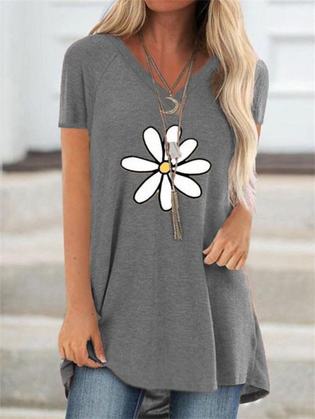 summer short sleeve shirt fashion tshirt plus size t shirts ladies tee women floral t shirt womens v neck cotton top, White
summer short sleeve shirt fashion tshirt plus size t shirts ladies tee women floral t shirt womens v neck cotton top, White