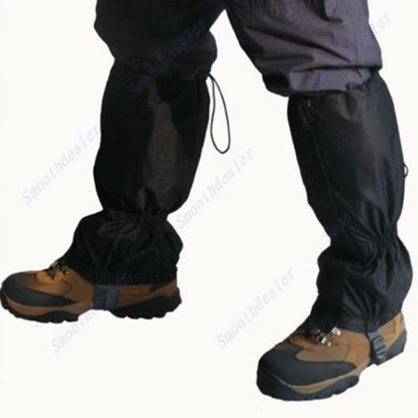 1 pair waterproof walking snow legging gaiters, Black;white
1 pair waterproof walking snow legging gaiters, Black;white