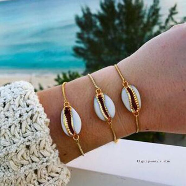 bohemian shell chain gold bracelet women fashion summer beach party bracelet creative clothing jewelry accessories, Golden;silver
bohemian shell chain gold bracelet women fashion summer beach party bracelet creative clothing jewelry accessories, Golden;silver