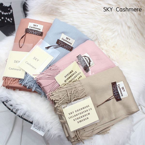women's cashmere scarf thick warm scarves large solid tassel female shawl wrap ladies pashmina hijabs, Blue;gray
women's cashmere scarf thick warm scarves large solid tassel female shawl wrap ladies pashmina hijabs, Blue;gray